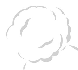 Dynamite cartoon explosion blast or burst cloud