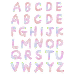 キャンディーポップなアルファベット文字のセット