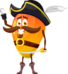 Pawpaw tropical fruit papaya pirate emoticon sword