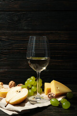 Concept of tasty and delicious alcohol drink, wine