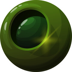 Mysterious green cyber planet, fantasy space world