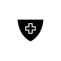 Obraz premium Graphic flat shield plus icon for your design and website