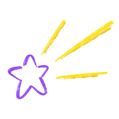 illustration, stars pencil outline effect, hand drawn stars, doodles with pencils