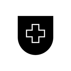Graphic flat shield plus icon for your design and website