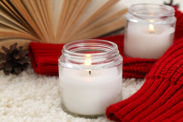 Concept of Hygge, warm and cozy composition