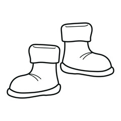 Santa Claus boots, Christmas clipart