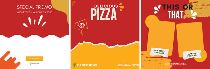 Pizza food menu for restaurant and cafe. Design template with hand-drawn graphic elements in doodle style.