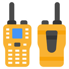Walkie Talkie flat color icon. Can be used for digital product, presentation, print design and more.