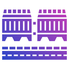 Barrier flat gradient icon. Can be used for digital product, presentation, print design and more.