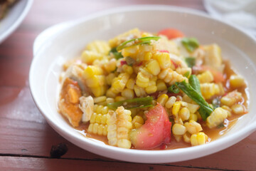 Papaya corn salad or what we call 