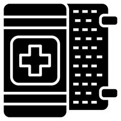 Obraz premium Bandage glyph icon. Can be used for digital product, presentation, print design and more.