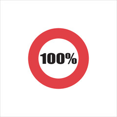 circle percentage diagram showing percentage progress ready-to-use for web design, user interface (UI) or info graphic - indicator