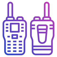 Walkie Talkie line gradient icon. Can be used for digital product, presentation, print design and more.