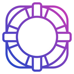 Lifebuoy line gradient icon. Can be used for digital product, presentation, print design and more.