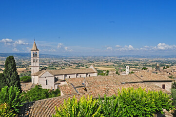 Fototapeta na wymiar Assisi dalla Rocca Maggiore
