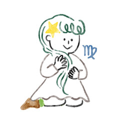 乙女座のイラスト