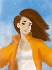 woman with long hair