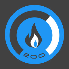 Modern calorie meter UI element....