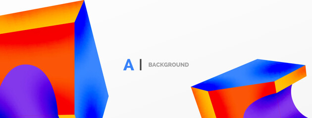 Abstract background - 3d abstract shape. Wallpaper for concept of AI technology, blockchain, communication, 5G, science, business