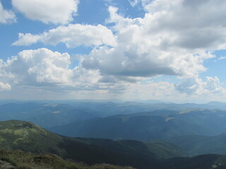 clouds over the mountains