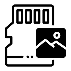 memory card icon illustration 