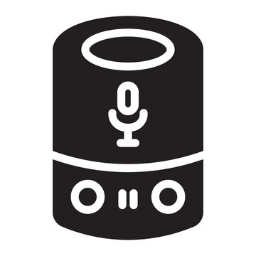smart speaker glyph icon