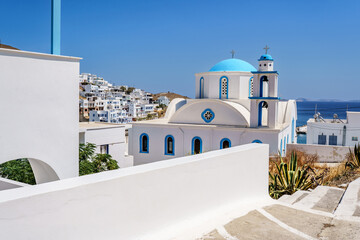 Architektura na Greckiej wyspie Astypalea - obrazy, fototapety, plakaty