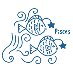 魚座のイラスト