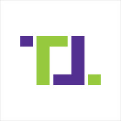 alphabet letter t square logo symbol icon design