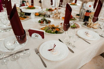 table setting for a wedding reception