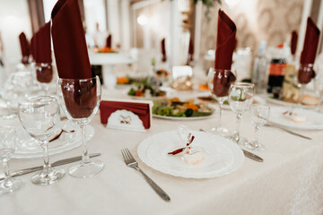 table setting for a wedding reception