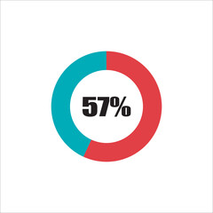circle percentage diagram showing percentage progress ready-to-use for web design, user interface (UI) or info graphic - indicator