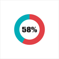 circle percentage diagram showing percentage progress ready-to-use for web design, user interface (UI) or info graphic - indicator