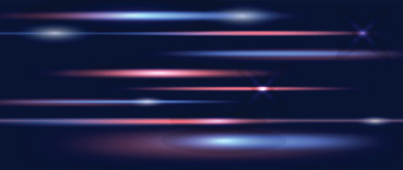 Futuristic speed movement light effect background. Digital technology wallpaper with dynamic motion, light trail. High-speed light vector for presentation, business, cover, internet, social media.