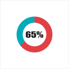 circle percentage diagram showing percentage progress ready-to-use for web design, user interface (UI) or info graphic - indicator