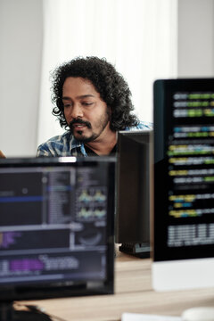 Indian Developer Coding on Computer