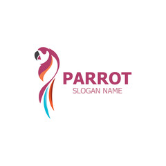 Parrot Logo design, themes animal creative template vector