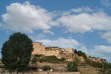 Fototapeta na wymiar The Villa de Pedraza in Segovia, Castilla y León, Spain. Pedraza, medieval walled town