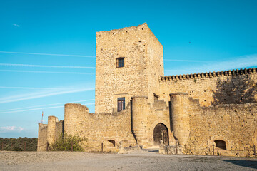 Fototapeta na wymiar Pedraza Castle in Segovia, Castilla y Leon, Spain. Castle of Roman and Arabic origin in a medieval village