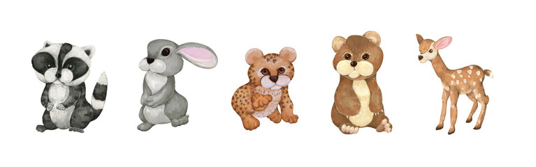 raccoon rabbit leopard bear deer