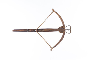 Obraz premium ancient crossbow isolated on white background