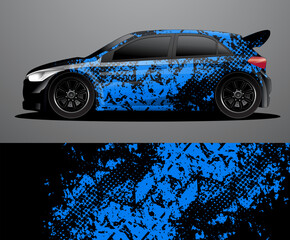 Naklejka premium Rally car decal graphic wrap vector, abstract background 