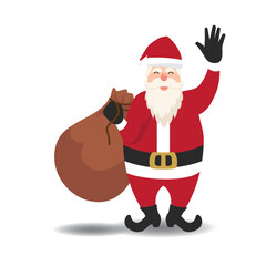 Santa claus and santa hat illustration