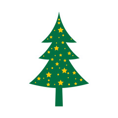 Fototapeta premium Pine tree illustration