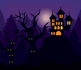 haunted forest and castle