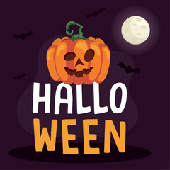 halloween lettering poster