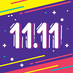 11 11 singles day lettering