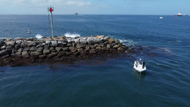 Long Beach Speedboat Ski Races from LBC marina to Catalina Island, Long Beach marina,
Pacific Ocean.