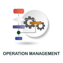 Operation Management icon. 3d illustration from company management collection. Creative Operation Management 3d icon for web design, templates, infographics and more