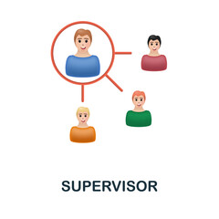 Supervisor icon. 3d illustration from company management collection. Creative Supervisor 3d icon for web design, templates, infographics and more